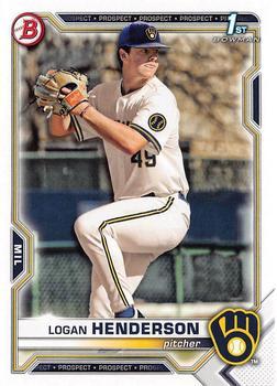 #BD-114 Logan Henderson - Milwaukee Brewers - 2021 Bowman Draft Baseball