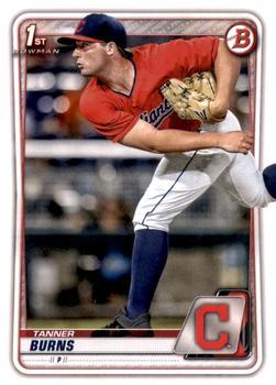 #BD-115 Tanner Burns - Cleveland Indians - 2020 Bowman Draft Baseball
