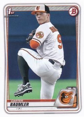 #BD-117 Carter Baumler - Baltimore Orioles - 2020 Bowman Draft - Chrome Baseball