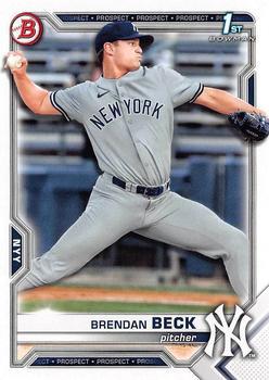 #BD-118 Brendan Beck - New York Yankees - 2021 Bowman Draft Baseball