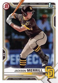 #BD-119 Jackson Merrill - San Diego Padres - 2021 Bowman Draft Baseball