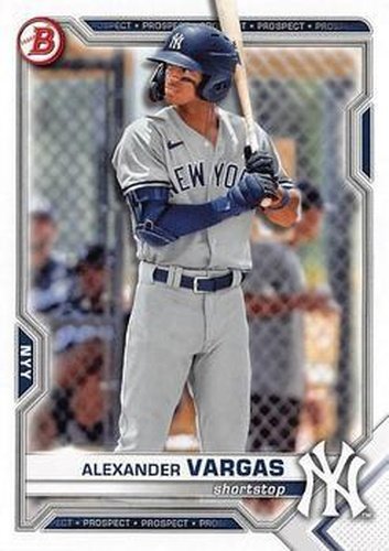 #BD-121 Alexander Vargas - New York Yankees - 2021 Bowman Draft Baseball