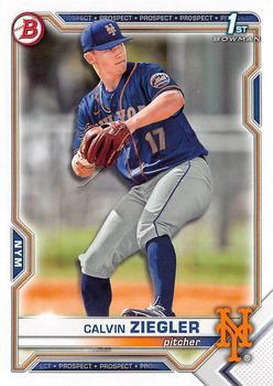 #BD-123 Calvin Ziegler - New York Mets - 2021 Bowman Draft Baseball