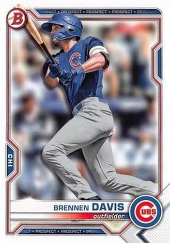 #BD-124 Brennen Davis - Chicago Cubs - 2021 Bowman Draft Baseball