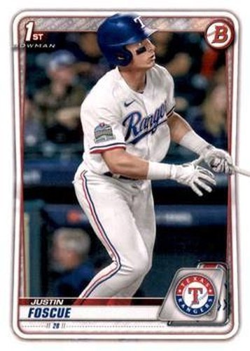 #BD-124 Justin Foscue - Texas Rangers - 2020 Bowman Draft Baseball