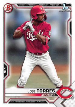 #BD-125 Jose Torres - Cincinnati Reds - 2021 Bowman Draft Baseball