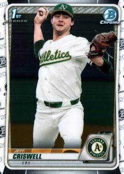 #BD-134 Jeff Criswell - Oakland Athletics - 2020 Bowman Draft - Chrome Baseball
