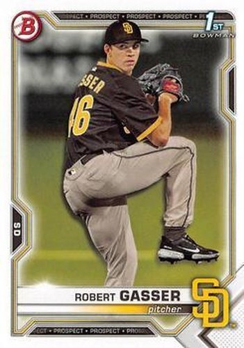 #BD-135 Robert Gasser - San Diego Padres - 2021 Bowman Draft Baseball