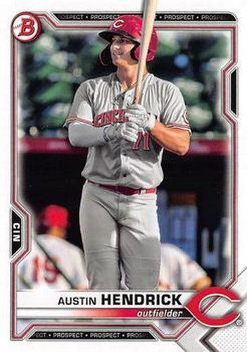 #BD-138 Austin Hendrick - Cincinnati Reds - 2021 Bowman Draft Baseball