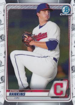 #BD-141 Ethan Hankins - Cleveland Indians - 2020 Bowman Draft - Chrome Baseball