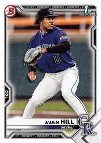 #BD-142 Jaden Hill - Colorado Rockies - 2021 Bowman Draft Baseball