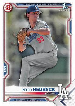 #BD-146 Peter Heubeck - Los Angeles Dodgers - 2021 Bowman Draft Baseball
