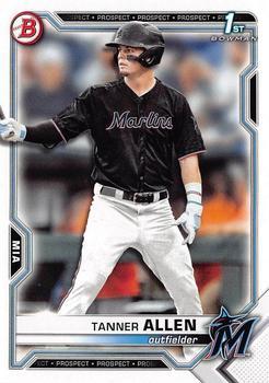 #BD-165 Tanner Allen - Miami Marlins - 2021 Bowman Draft Baseball