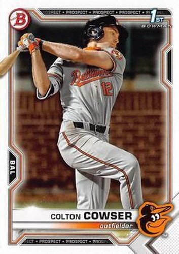 #BD-166 Colton Cowser - Baltimore Orioles - 2021 Bowman Draft Baseball
