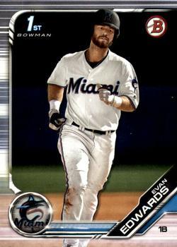 #BD-168 Evan Edwards - Miami Marlins - 2019 Bowman Draft Baseball