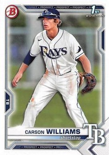 #BD-180 Carson Williams - Tampa Bay Rays - 2021 Bowman Draft Baseball
