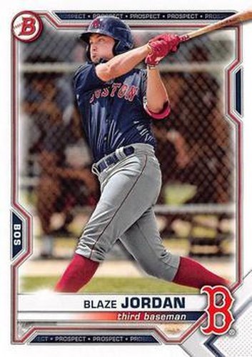 #BD-182 Blaze Jordan - Boston Red Sox - 2021 Bowman Draft Baseball
