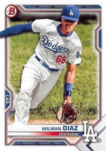 #BD-184 Wilman Diaz - Los Angeles Dodgers - 2021 Bowman Draft Baseball