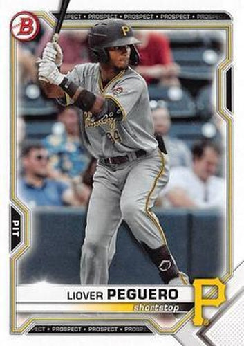 #BD-185 Liover Peguero - Pittsburgh Pirates - 2021 Bowman Draft Baseball