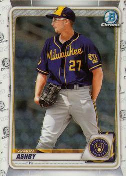 #BD-186 Aaron Ashby - Milwaukee Brewers - 2020 Bowman Draft - Chrome Baseball