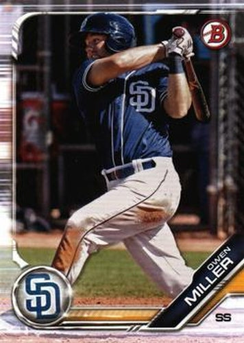 #BD-186 Owen Miller - San Diego Padres - 2019 Bowman Draft Baseball