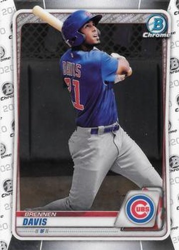 #BD-187 Brennen Davis - Chicago Cubs - 2020 Bowman Draft - Chrome Baseball