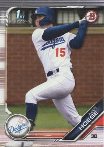 #BD-187 Kody Hoese - Los Angeles Dodgers - 2019 Bowman Draft Baseball