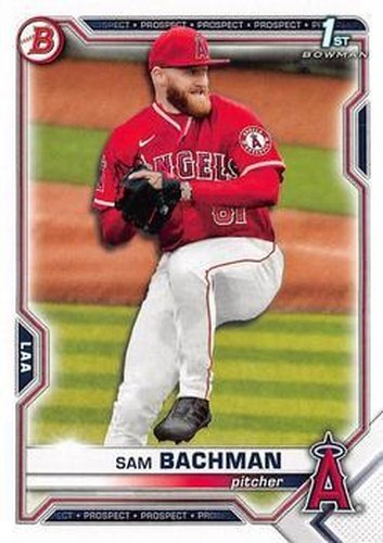#BDC-196 - Sam Bachman - Los Angeles Angels - 2021 Bowman Draft - Chrome Baseball
