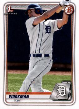 #BD-33 Gage Workman - Detroit Tigers - 2020 Bowman Draft - Chrome Baseball