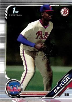 #BD-41 Jamari Baylor - Philadelphia Phillies - 2019 Bowman Draft Baseball