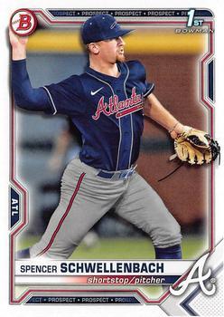 #BD-44 Spencer Schwellenbach - Atlanta Braves - 2021 Bowman Draft Baseball