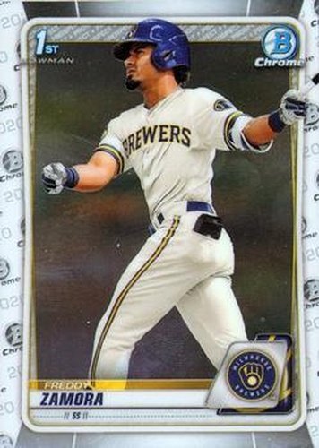 #BD-46 Freddy Zamora - Milwaukee Brewers - 2020 Bowman Draft - Chrome Baseball