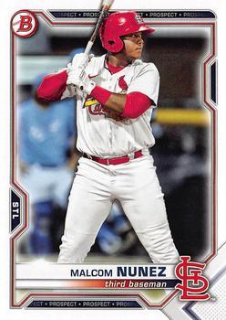 #BD-56 Malcom Nunez - St. Louis Cardinals - 2021 Bowman Draft Baseball