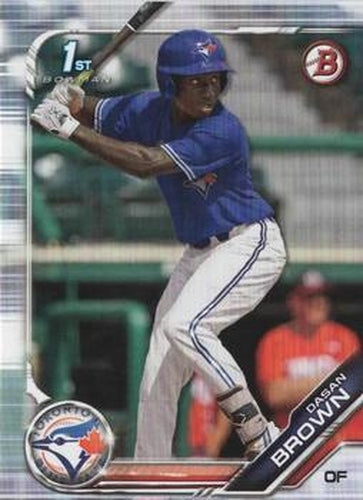 #BD-63 Dasan Brown - Toronto Blue Jays - 2019 Bowman Draft Baseball