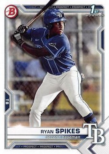 #BD-63 Ryan Spikes - Tampa Bay Rays - 2021 Bowman Draft Baseball