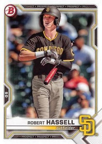 #BD-67 Robert Hassell - San Diego Padres - 2021 Bowman Draft Baseball