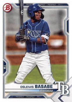 #BD-71 Osleivis Basabe - Tampa Bay Rays - 2021 Bowman Draft Baseball