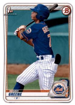 #BD-77 Isaiah Greene - New York Mets - 2020 Bowman Draft - Chrome Baseball
