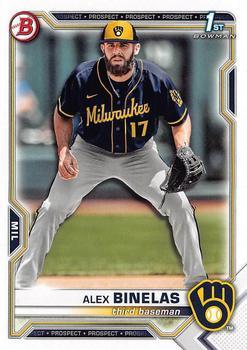 #BD-79 Alex Binelas - Milwaukee Brewers - 2021 Bowman Draft Baseball