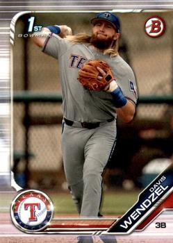 #BD-81 Davis Wendzel - Texas Rangers - 2019 Bowman Draft Baseball