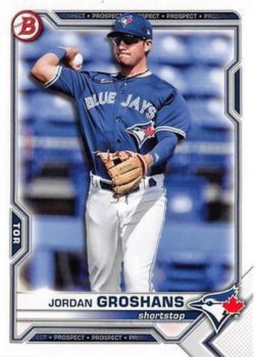#BD-82 Jordan Groshans - Toronto Blue Jays - 2021 Bowman Draft Baseball