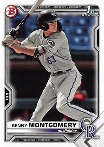 #BD-84 Benny Montgomery - Colorado Rockies - 2021 Bowman Draft Baseball