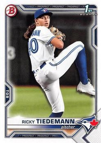 #BD-89 Ricky Tiedemann - Toronto Blue Jays - 2021 Bowman Draft Baseball