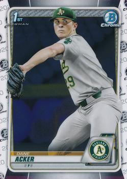 #BD-8 Dane Acker - Oakland Athletics - 2020 Bowman Draft - Chrome Baseball