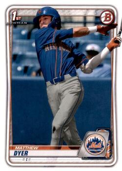 #BD-92 Matthew Dyer - New York Mets - 2020 Bowman Draft - Chrome Baseball