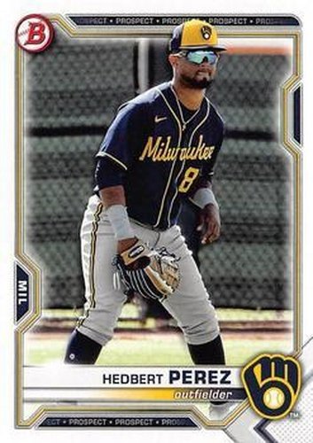 #BD-97 Hedbert Perez - Milwaukee Brewers - 2021 Bowman Draft Baseball