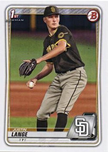 #BD-99 Justin Lange - San Diego Padres - 2020 Bowman Draft Baseball