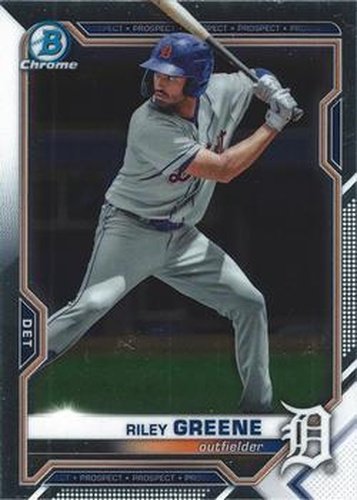 #BDC-107 - Riley Greene - Detroit Tigers - 2021 Bowman Draft - Chrome Baseball