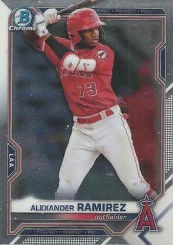 #BDC-110 - Alexander Ramirez - Los Angeles Angels - 2021 Bowman Draft - Chrome Baseball