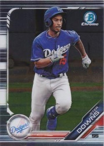 #BDC-114 Jeter Downs - Los Angeles Dodgers - 2019 Bowman Draft - Chrome Baseball